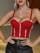 Apperloth A Rhinestone Bustier Cami Corset Top